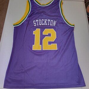Champion John Stockton Utah Jazz NBA Basketball Jersey Adult Medium 40